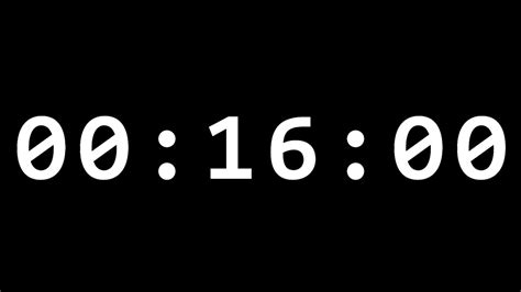 16 minute timer|16 minute timer setting.